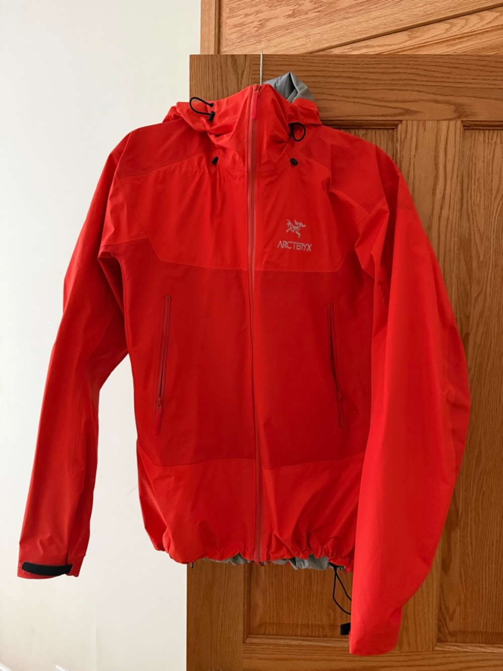 Arc'teryx Orange Hooded Technical Shell Jacket